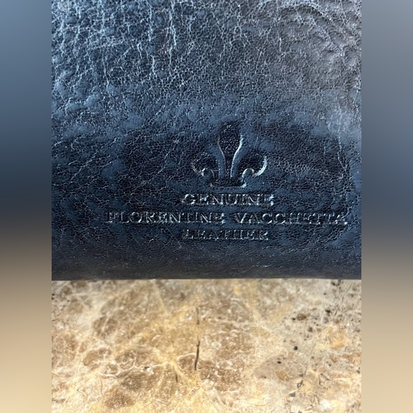 Vintage Rare Dooney & Bourke  purse Satchel Black  Florentine Leather - Picture 8 of 13